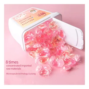 OEM 3 in 1 Pink Laundry Soap Capsules Clothes Washing Apparel Detergent Pods Liquid Detergent Drops
