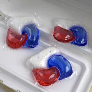 Viên giặt thân thiện với môi trường OEM, viên giặt dùng một lần với nước hoa lâu dài, viên bột giặt
