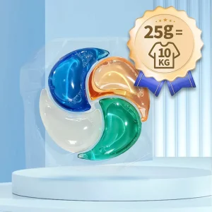 OEM ODM 25g 향수 맞춤형 인산염 무첨가 친환경 세탁 세제 팟 가정용 상업용 세탁소 세탁 서비스