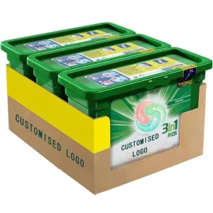 OEM ODM 3 In1 Hypoallergenic Laundry Capsules High Efficiency Organic Laundry Pods for Sensitive Skin Laundry Cleaning