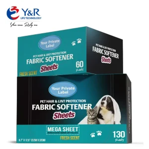 OEM Tumble Softener Dryer Sheets for Pet Laundry Mega Sheets Pet Hair Repelling Reduce Lint Roll