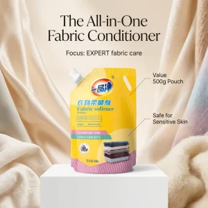Professional Clothing Softener Liquid for Home and Hotel Use Lavender Scented Spout Pouch 500ml