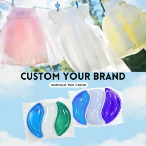 Professional Stain Remover & Fabric Softener 3 chamber Laundry Liquid Capsules for Private Label