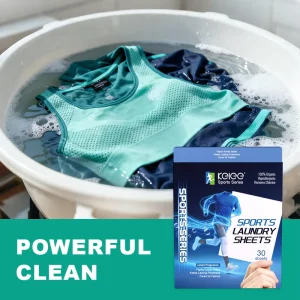 Sportwear Laundry Sheet Custom Effective Long Lasting Scent Sweat stain Removing Activewear Laundry Detergent Sheets