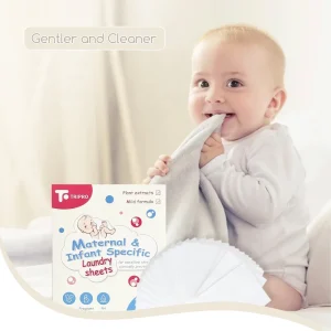 Tripro Baby Detergent Laundry Sheets Hypoallergenic Eco Friendly Fully Dissolution Laundry Sheets for Baby