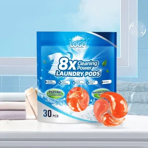 Viên giặt dùng một lần 30 viên, bao bì thân thiện với môi trường, hòa tan trong nước, sử dụng khi đi du lịch, hương rừng tươi mát