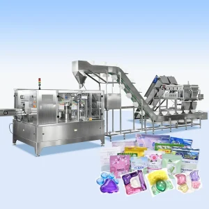 dishwasher liquid powder laundry capsule detergent pods bags box packaging packing machine production line