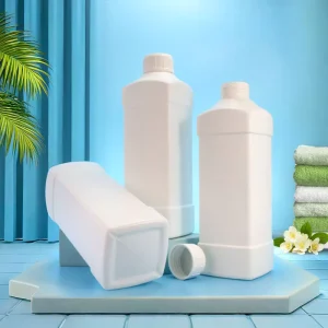 Botella de Plástico HDPE Cuadrada de 1L, Botella de Detergente para Lavandería de 1000ml, Botella de Spray Cosmético, Champú, Loción, Pelucas, Máscara Facial, Pestañas Postizas