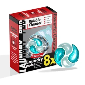 30Loads Tabs Laundry Pods 15G High Detergency Fast Dissolve No Clumps WashingCapsules for Commercial & Home Use