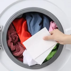 50pcs Colour Catcher Sheet Absorption Paper Laundry Color Run Remove Sheet in Washing Machine Prevent Staining and Color Mixing