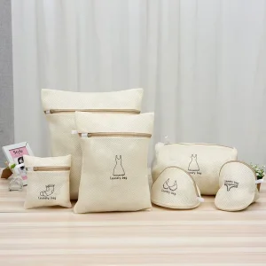 6pcs Set Embroidery Underwear Bra Clothes Mesh Dirty Laundry Wash Bag for Washing Machine