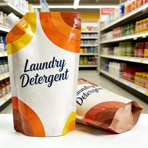Accept Custom Spout Pouch Multi purpose Ausgusstasche Custom Printed Resealable Spout Pouch for Laundry Detergent