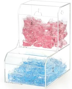 Acrylic Dishwasher Pods Container Stackable Laundry Pods Holder with Lids Laundry Dryer Sheet Storage Box for Candy