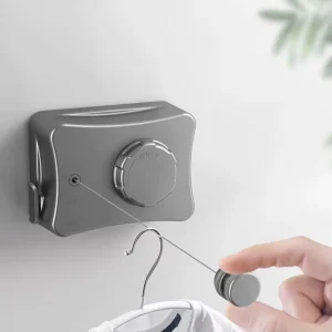 Adjustable Laundry Line Clothes Drying Rack Hanger Storage Bathroom Accessories Wall Mounted Invisible Retractable Clothesline