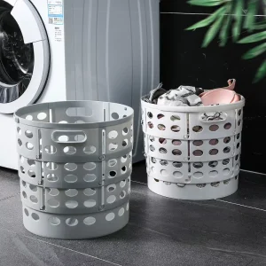 Big Capacity Round Folding Laundry Basket Storage Clothes Toy Organizer for Dirty Clothes Storage with Handle