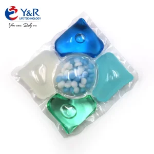 Bleach Free 5 in 1 Capsule Laundry Pods with Fabric Softener Detergent Color Protector and Stain Remover