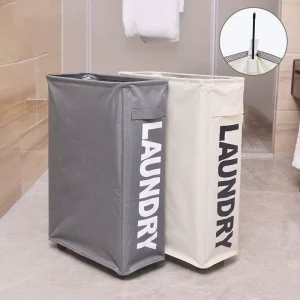 Cloth Laundry Basket Storage Bag Alloy Handle Foldable Hamper Waterproof Oxford Toy Organizer Large Capacity Laundry Bag