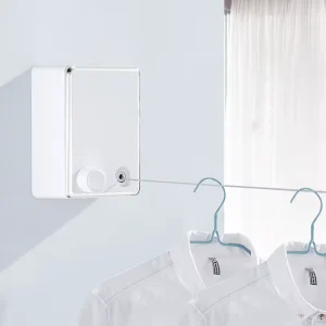 Clothes Accessories Clothes Line Rope Punch free Wall Mounted Retractable Stainless Wire Clothes Line Slow Rebound Washing Lines
