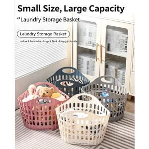 Collapsible Laundry Hamper Large Capacity Multi Purpose Wall Mountable Handheld Storage Basket for Clothes Toys and Sundries