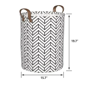 Collapsible Round Cotton Laundry Hamper Organizer Laundry Basket for Dirty Clothes Storage