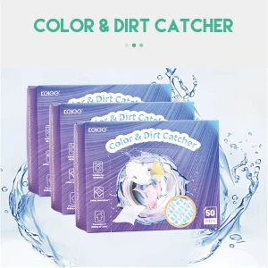 Color Absorber Laundry Sheets 50pcs Non Woven Dirt Catcher Colour Absorption Anti Dye Laundry Detergent Sheets