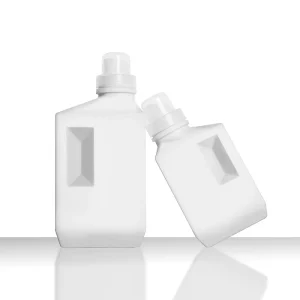 Custom 500ml 1000ml White Laundry Bottle Square Empty HDPE Detergent Plastic Laundry Liquid Packaging Bottles