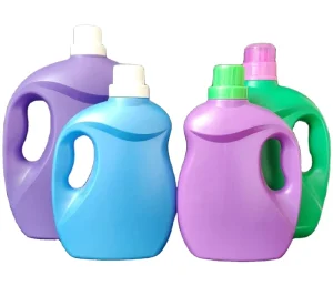 Custom Color 2L 3L 5L Plastic Liquid Jugs Round Empty HDPE Plastic Household Laundry Detergent Bulk Bottle