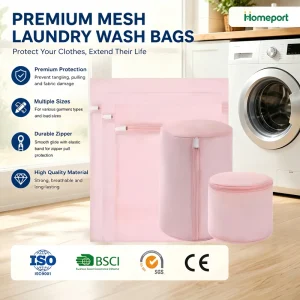Custom Different Size Large Foldable Laundry Wash Bag for Clothes Home Travel Use