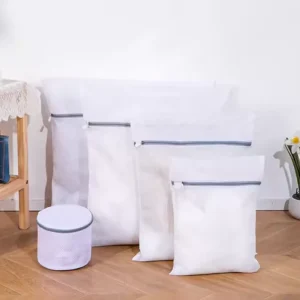 Custom Fold Delicate Mesh Laundry Wash Bag Set Bra Underwear Dirty Clothes Storage Bags for Washing Machine