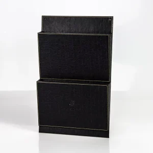Custom Hotel Laundry Bag Leather Storage Bag Double Layer Storage Box Hotel Room Accessories MDF Laundry Bag