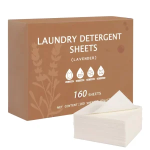 Custom Logo Laundry Supplier Super Concentrated Natural Biodegradable Oil Stain Fighting Lavender Laundry Detergent Sheets Strip