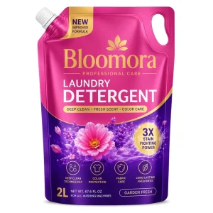 Custom Printed 500ml 1L Liquid Refill Clothes Washing Powder Laundry Detergent Bag Packaging Stand up Spout Pouch