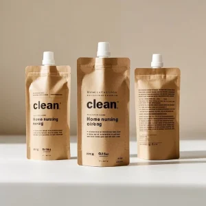Custom Printed Craft Paper Spout Top Stand up Laundry Detergent Nursing Packaging Moisture Proof Mylar Bag