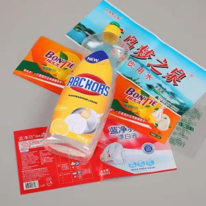 Custom Printed Moisture Proof PVC Shrink Wrap Film Dishwashing Liquid Bottle Heat Shrink Labels