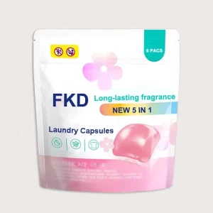 Custom Printed Moisture Proof Stand up Zipper Pouch Resealable Plastic Doypack Packaging Bag for Laundry Pods Laundry Capsules