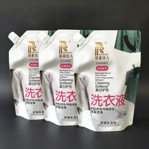 Borsa riutilizzabile per liquido per bucato con beccuccio, sacchetto di ricarica per shampoo