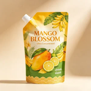 Custom Spout Pouch for Liquid Detergent Laundry Soap Refill Bag Eco Friendly Matte High Durability Leak Proof