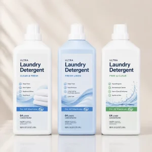 Customizable 750ml 1000ml PE Refillable Laundry Detergent Lotion Body Wash Bottle Sealed Leak Proof Empty Bottle