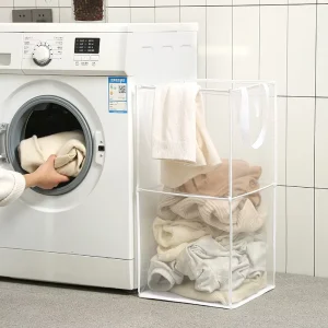 D5382 Large capacity Foldable Laundry Bag Home Suitable Organizing Bathroom Portable Mesh Dirty Clothes Basket