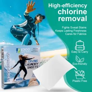 Diving Laundry Sheets Sports Laundry Tablets Chlorine Removal Eco-Friendly Fast Dissolve Laundry Detergent Sheets
