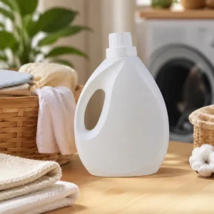 Durable 2L Empty HDPE Bottle with Measuring Cap for Liquid Laundry Detergent Packaging