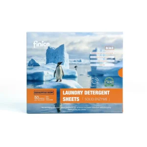 Eco Friendly Disposable Solid Laundry Detergent Strips & Sheets Eucalyptus Scent Super Concentrated Lightweight