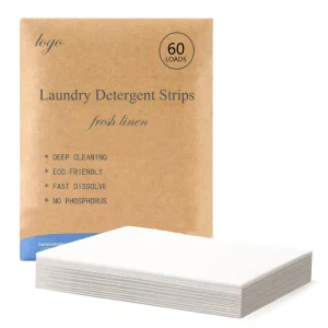 Eco friendly Biodegradable Zero Waste Cruelty Free Laundry Detergent Sheets Eco Strips for Sensitive Skin Fresh Linen Scent