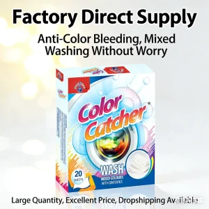 Europe Is Non woven Fabric Color Catcher Sheet Soft Fabric and Absorb Washes Loose Dyes