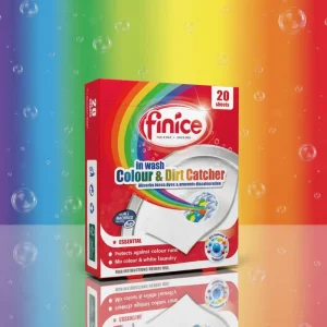 Finice Eco Friendly Laundry Detergent Sheets Biodegradable Color Grabber & Protection Box packed