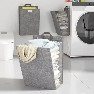 Foldable Laundry Hamper Basket Household Hanging Laundry Basket Storage Basket for Clothes