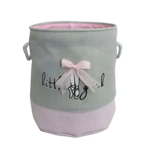 Home Laundry Hamper Basket with Round Lid for Dirty Clothes Collection