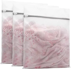 Honeycomb Mesh Washing Laundry Bag Reusable Clothes Bra Shoes Wash Bag Bathroom Laundry Bags for Washing Machine
