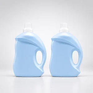 Large 3L 100oz Blue HDPE Laundry Detergent Bottle With Ergonomic Handle and Precision Diversion Spout Measuring Cap