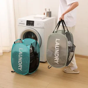 Large Dirty Laundry Bin Foldable Household Storage Basket Bathroom Laundry Room Laundry Basket